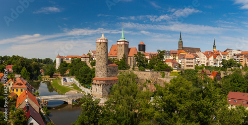 Panorama of beautiful historic city Bautzen (Budysin) in Upper Lusatia, Saxony, Germany, Europe photo