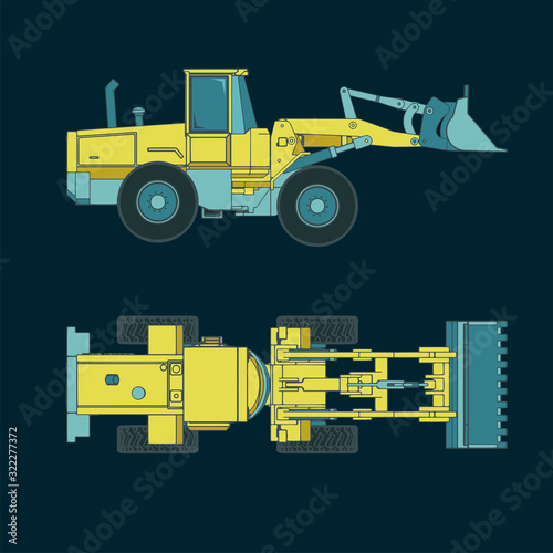 Colorful Heavy loader drawings