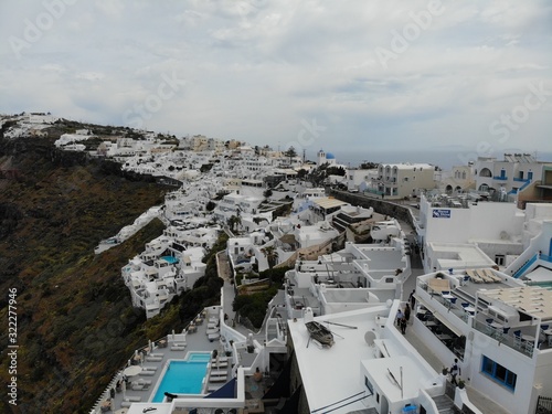 Fira Santorini a vista de Drone