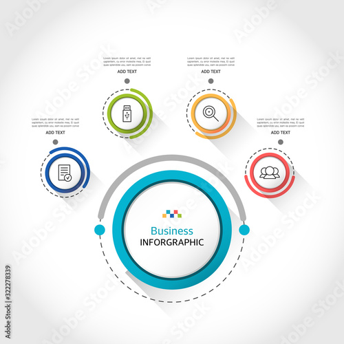 Simple design business infographic illustration