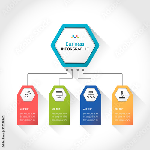 Simple design business infographic illustration