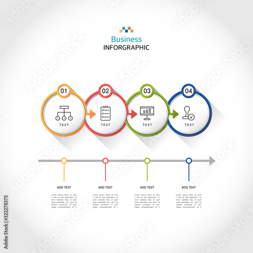 Simple design business infographic illustration