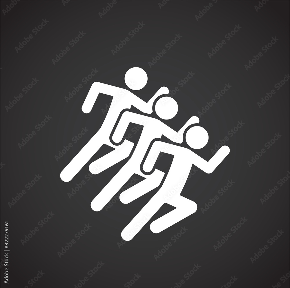 Running related icon on background for graphic and web design. Creative illustration concept symbol for web or mobile app Running related icon on background for graphic and web design. Creative illustration concept symbol for web or mobile app