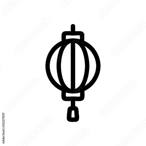Lantern sky icon vector. Thin line sign. Isolated contour symbol illustration