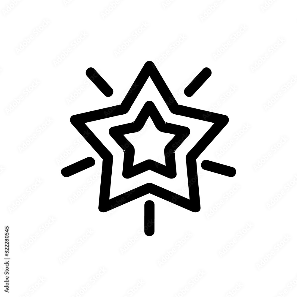 Rock music icon vector. Thin line sign. Isolated contour symbol illustration Rock music icon vector. Thin line sign. Isolated contour symbol illustration