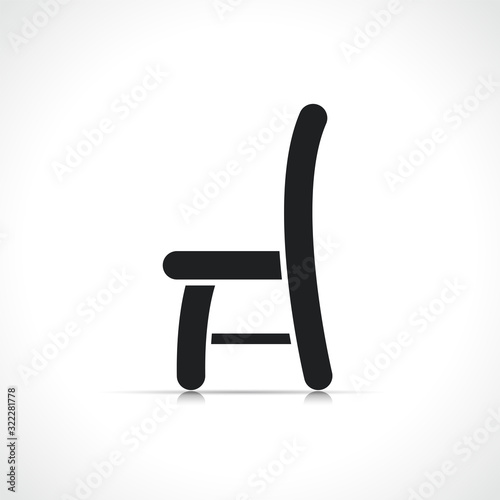 Vector black chair icon symbol