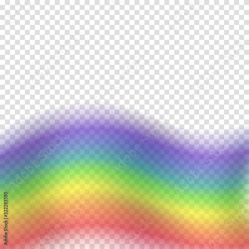 Pride homosexual parade symbol isolated on transparent background. Vector rainbow color flag icon for your design..