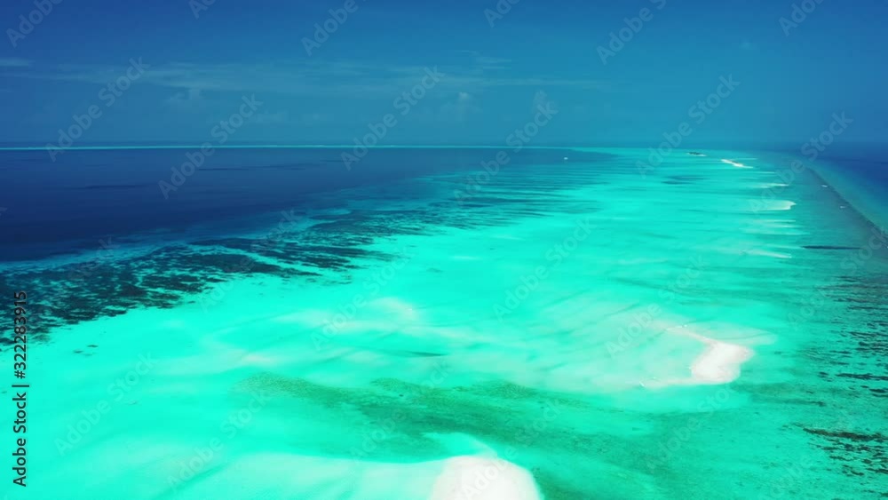 Aerial seascape. open ocean near the mistery Bermuda triangle.