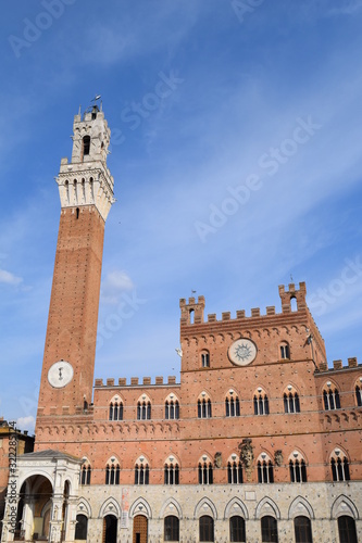 Beautiful view Piazza del Campo Siena Italy Europe