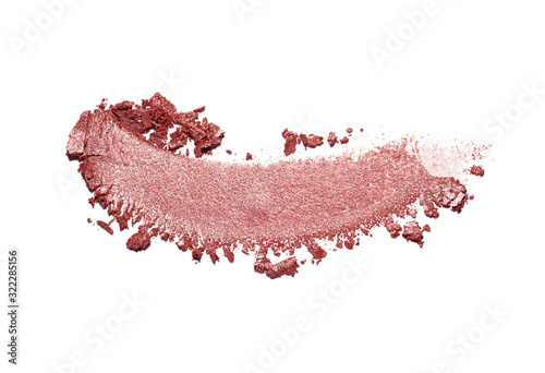 Foto Eye shadow glitter shimmer red brown multi colored texture swatch background whi