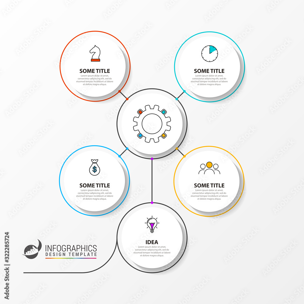 Fototapeta premium Infographic design template. Creative concept with 4 steps