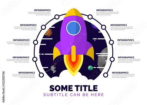 Infographic design template. Creative concept with 10 steps