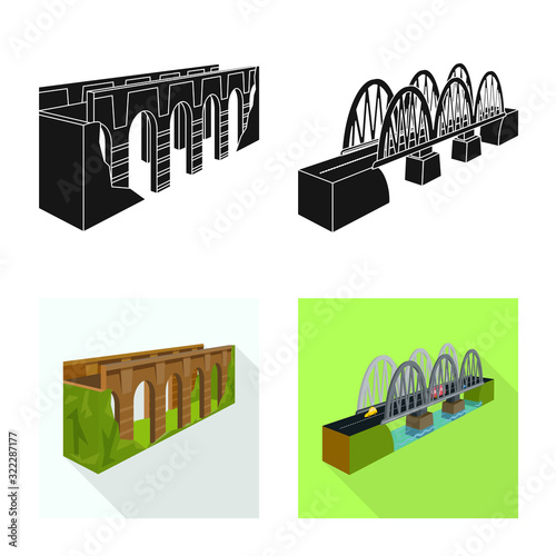 Vector design of connection and design logo. Collection of connection and side stock vector illustration.