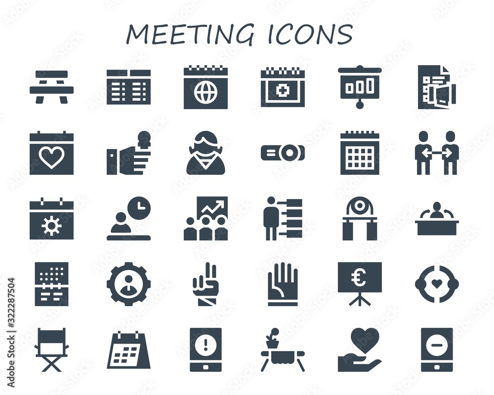 meeting icon set meeting icon set