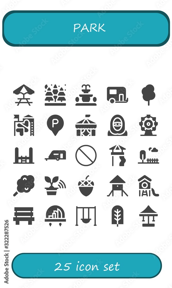 park icon set park icon set