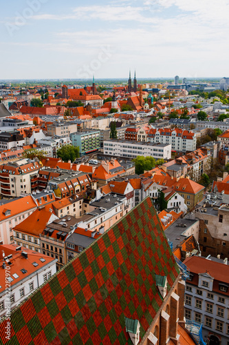 WROCLAW, POLAND - MAY 1, 2019: The top of view from tower in city center