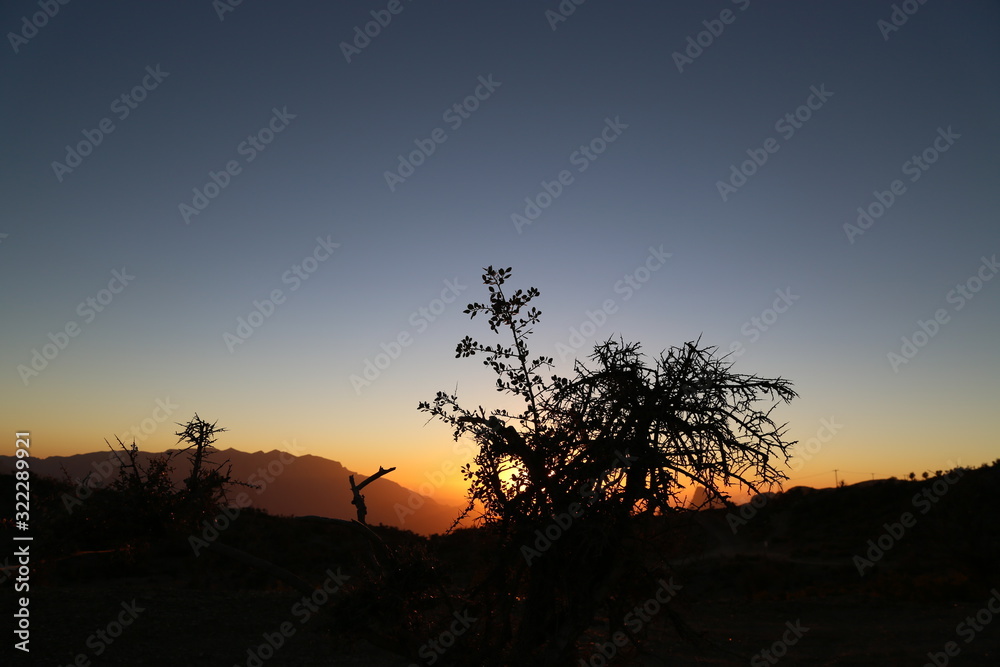 Sun set at Wadi Ghul Oman