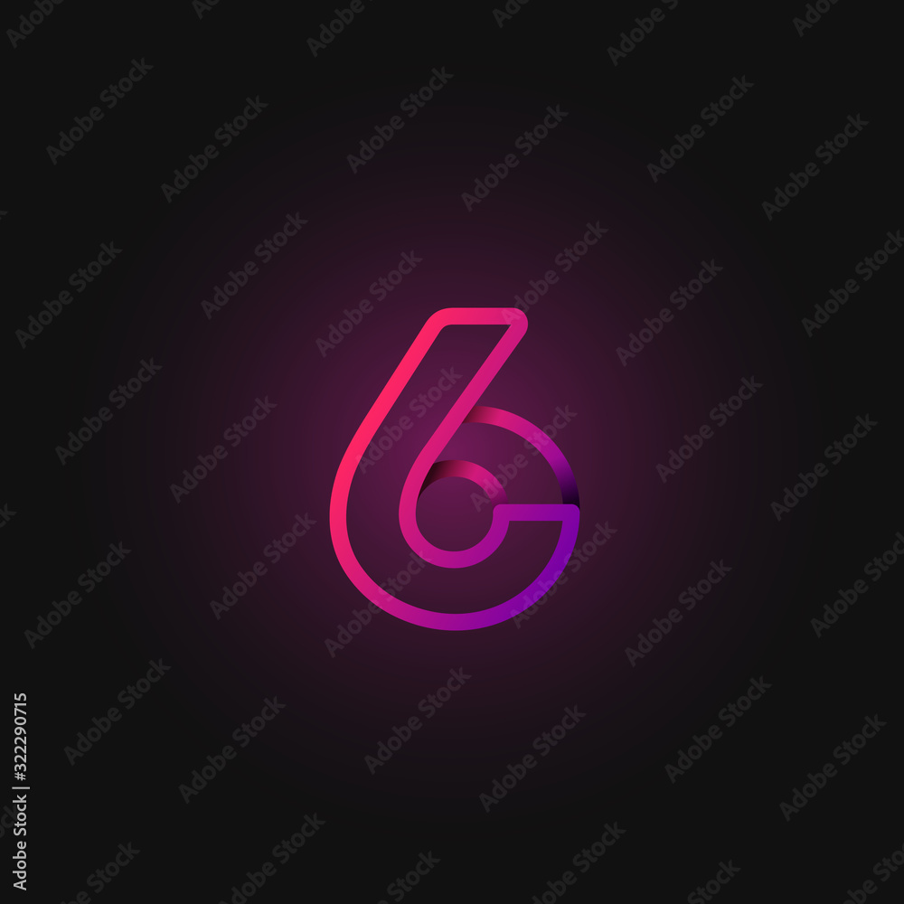 Pink folded line character from a fontset, vector illustration Pink folded line character from a fontset, vector illustration