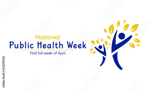 Vector illustration on the theme of National Public Health Week. observed in First full week of April.