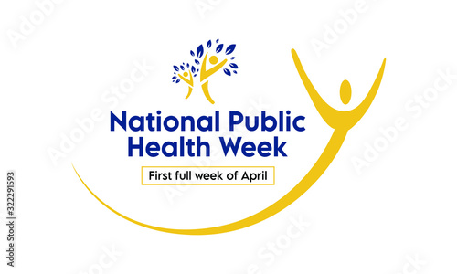 Vector illustration on the theme of National Public Health Week. observed in First full week of April.