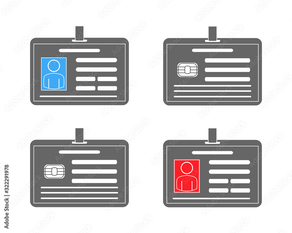 ID card icon. License card. Driver's license. Vector illustration. ID card icon. License card. Driver's license. Vector illustration.
