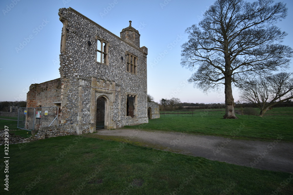 The outer gatehouse of Baconsthorpe Castle, a ruined manor house in Norfolk, England, UK. The outer gatehouse of Baconsthorpe Castle, a ruined manor house in Norfolk, England, UK.