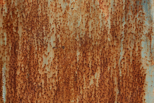 Old metal surface rusted spots. rust corrosion.