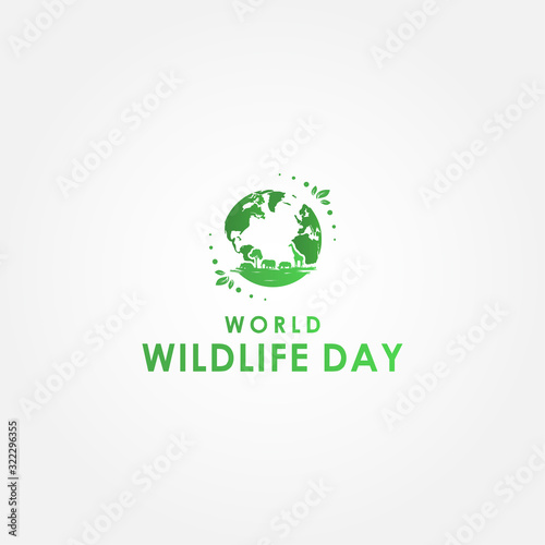 World Wildlife Day Vector Design For Banner or Background