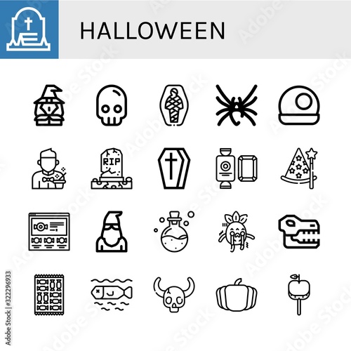 halloween icon set