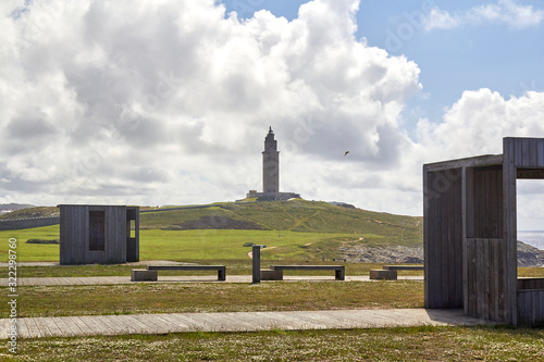 promenade areas near the Torre de Hercules.