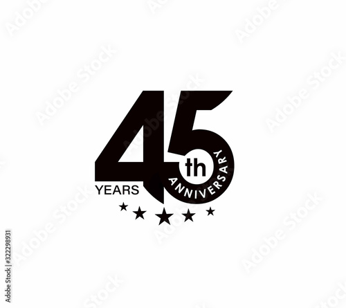45th Years Anniversary Celebration Design.
