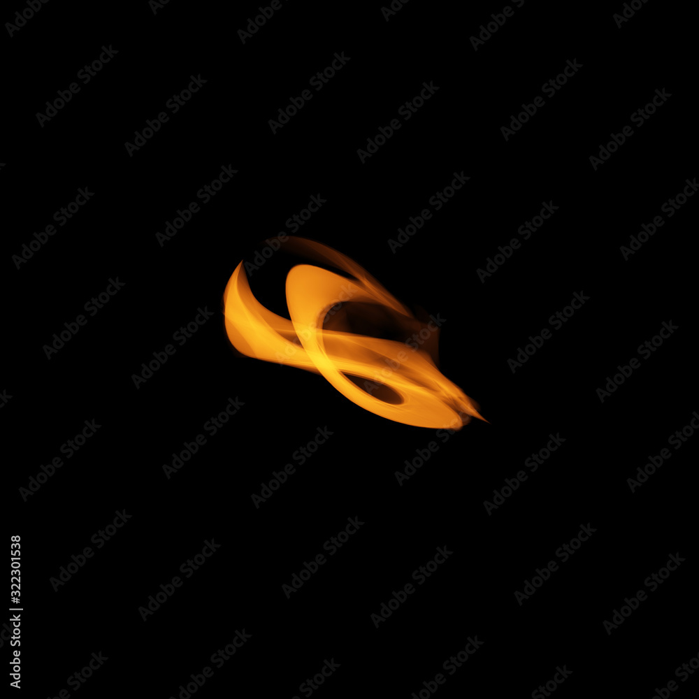 Fototapeta premium fire on black background bonfire inferno