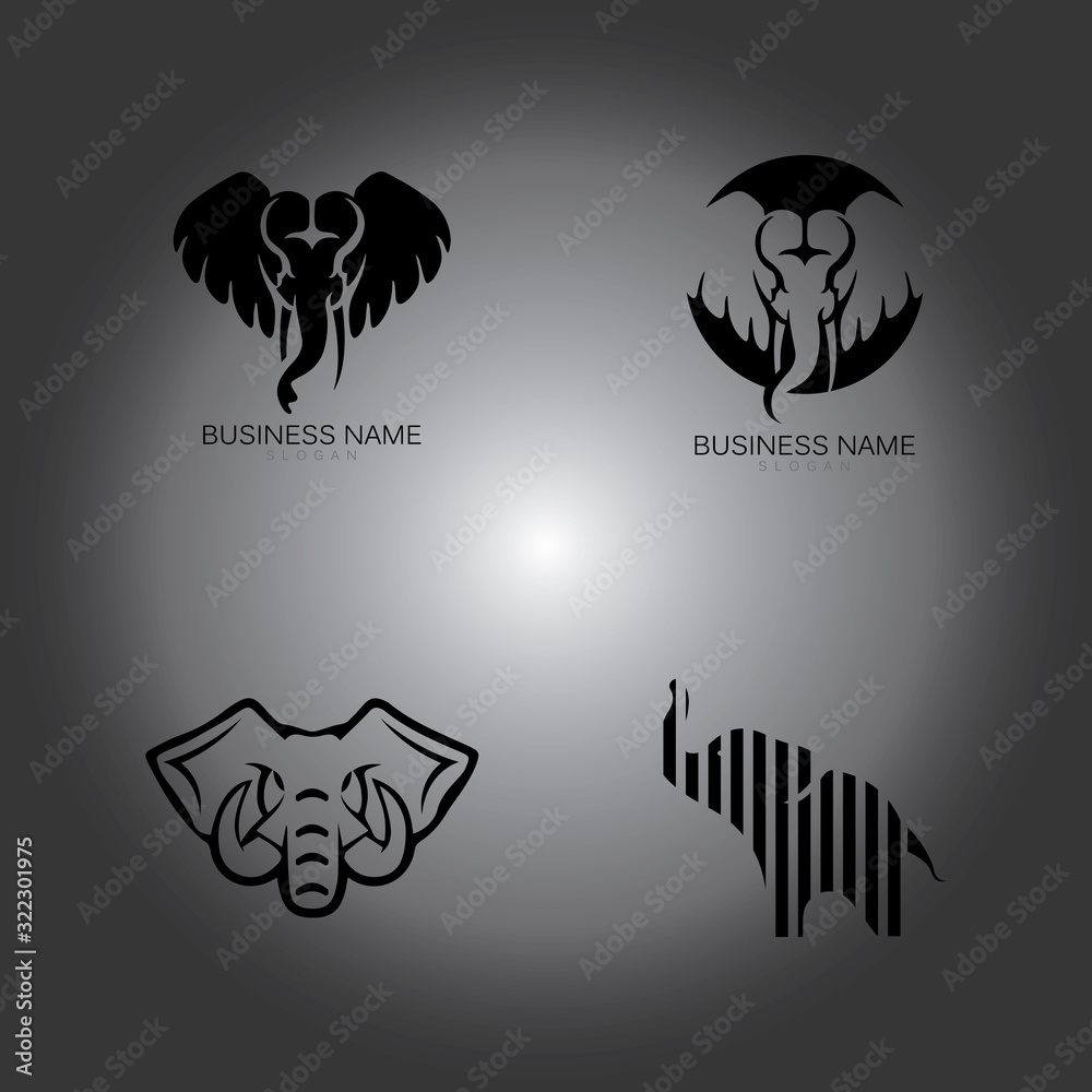 Fototapeta premium Elephant Logo Template Vector Illustration design