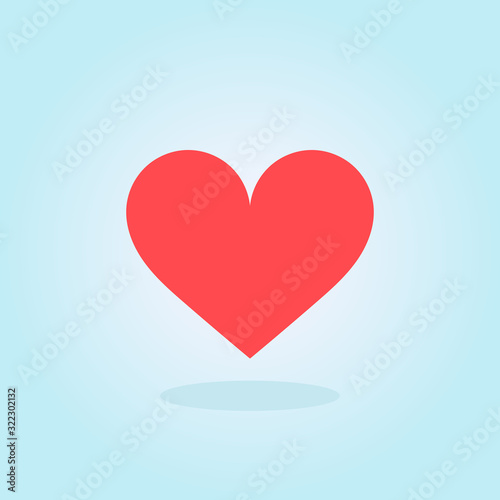 Red heart icon on blue background. Free Download Red heart icon on blue background. - GFXLoad
