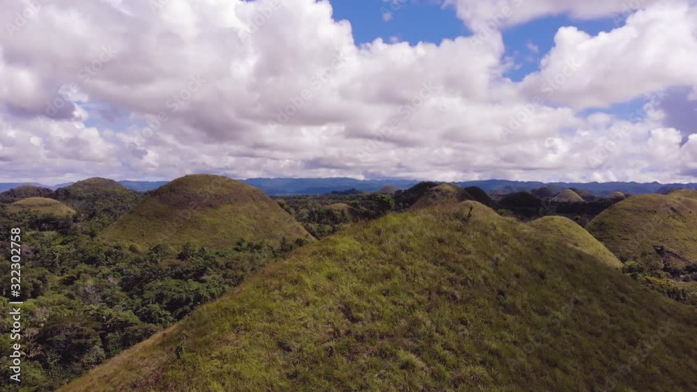 Wide aerial view of chocolate hills from Chocolate Hills viewing complex, Bohol, Philippines. Wide aerial view of chocolate hills from Chocolate Hills viewing complex, Bohol, Philippines.