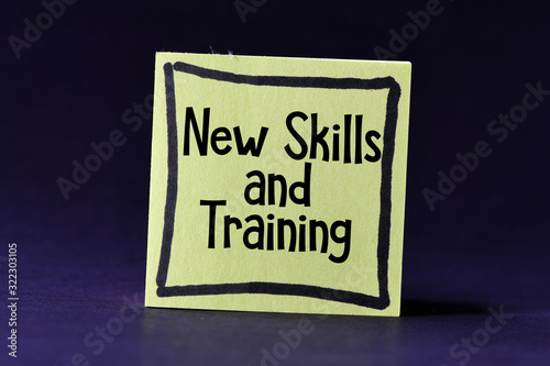New Skills and Training records in the notepad