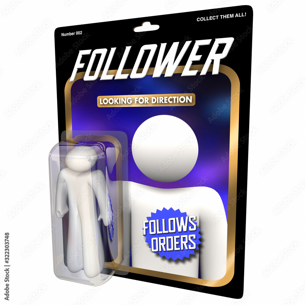 Follower Employee Fan Loyal Person Believer Action Figure 3d Illustration