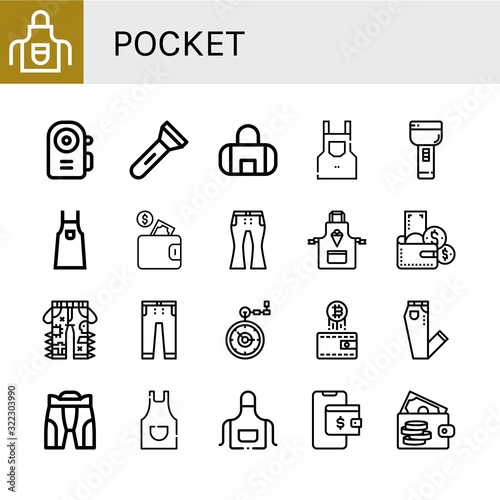 pocket icon set