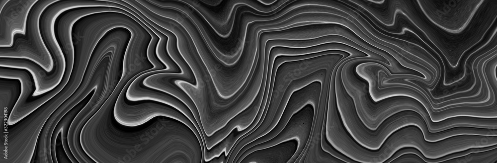 Obraz premium The texture of black and white marble for a pattern of packaging in a modern style. Beautiful drawing with the divorces and wavy lines in gray tones for wallpapers and screensaver.