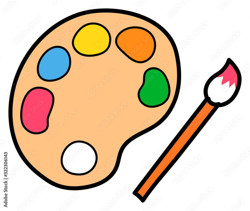 かわいいパレットのイラスト素材 かわいいパレットのイラスト素材