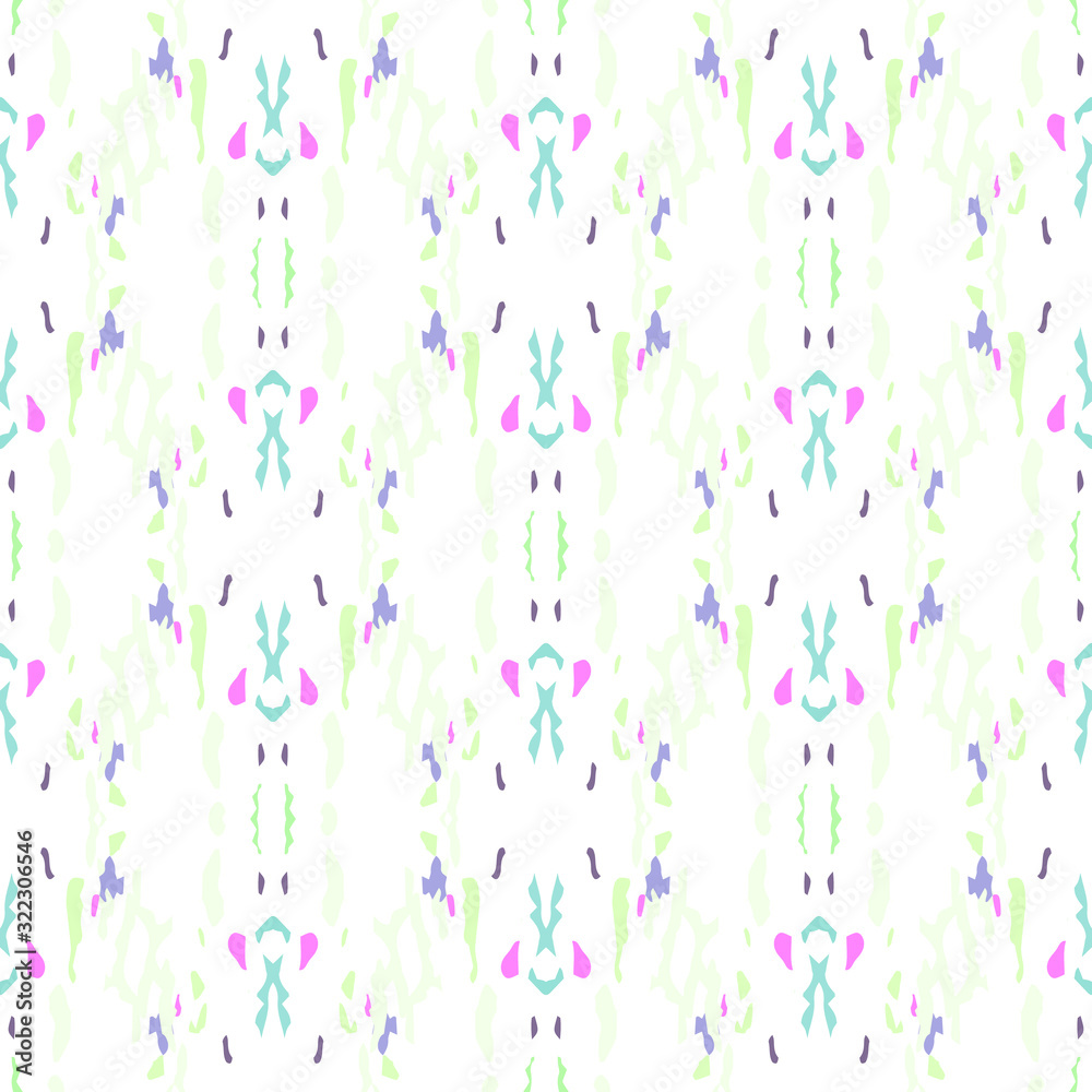 Ikat, Tie Dye. Batik, Hand Drawn Seamless 