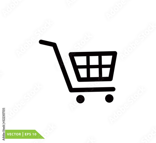 shopping cart icon vector logo template