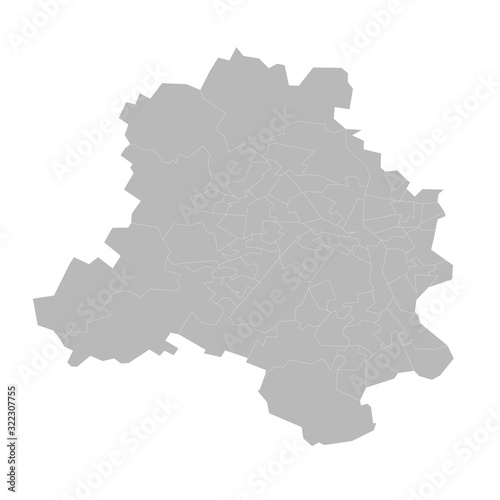 Delhi assembly constituency map vector. Gray background. Business concepts  backgrounds.