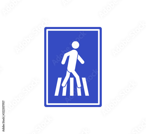 Man crosswalk icon design vector logo template