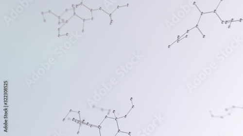 Chemical Molecular Structure 3D illustration background