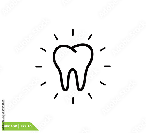 Dental icon vector logo template