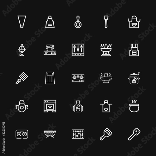Editable 25 kitchenware icons for web and mobile