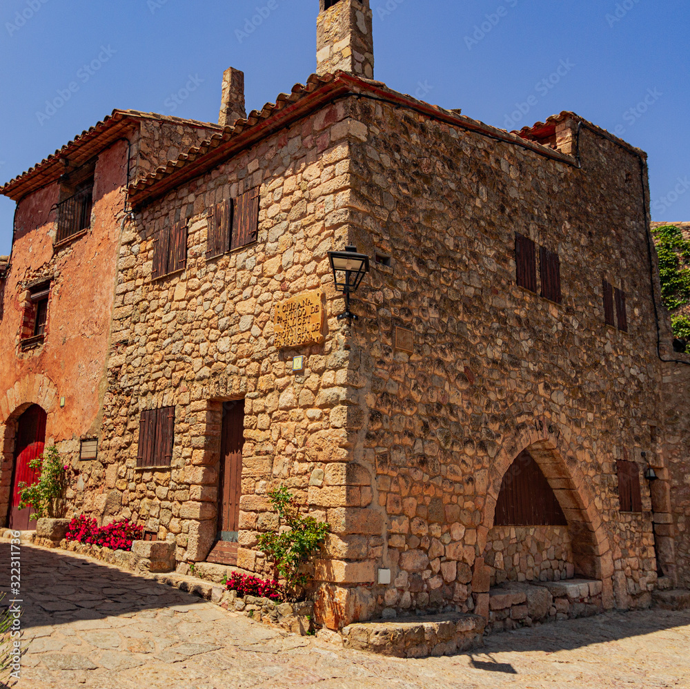 Beautiful town of Ciurana in Tarragona with stone houses and beautiful roads.