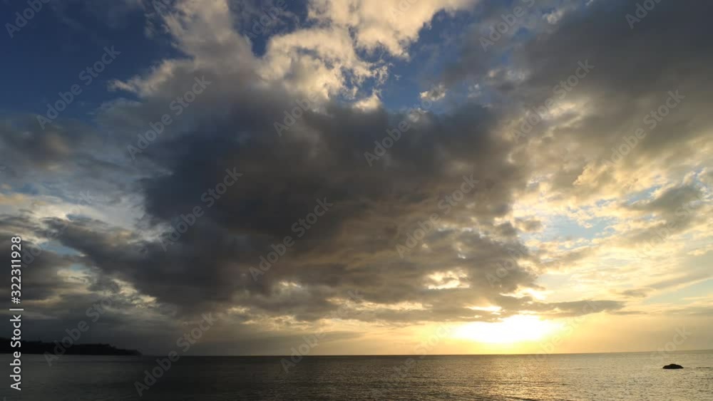 Timelapse of sunset, clouds and ocean Timelapse of sunset, clouds and ocean