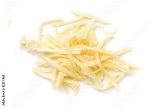 Grated Cheese Isolated On White Background